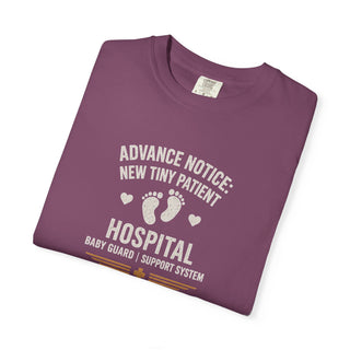 New Tiny Patient Hospital Tee — 'Advance Notice: New Tiny Patient' Baby Arrival T-Shirt (Est. 2026)