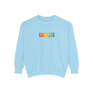 Limitless Sweatshirt, Motivational Gradient Graphic Aesthetic Crewneck Gift