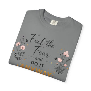 Feel the Fear and Do It Anyway Gold Motivational Quote Hoodie Shirt