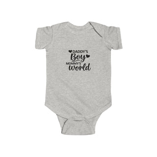 Daddy’s Boy Mommy’s World Onesie Baby Boy Outfit Cute Mom Dad Gift