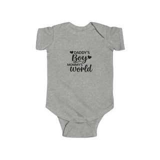 Daddy’s Boy Mommy’s World Onesie Baby Boy Outfit Cute Mom Dad Gift