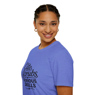 Cute Scrubs Serious Skills Shirt, Funny Nurse Tee, Healthcare Worker Gift