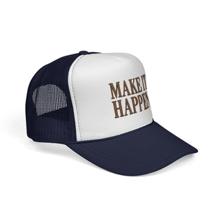 Make It Happen Trucker Hat – Motivational Embroidered Cap Gift for Men & Women