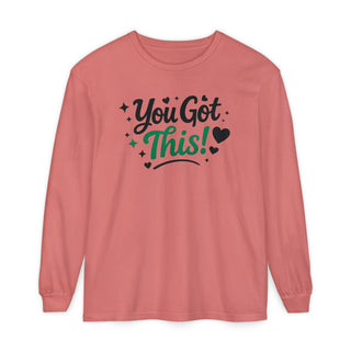 You Got This Long Sleeve Shirt – Motivational Quote Tee, Positive Affirmation Shirt, Trendy Typography Top