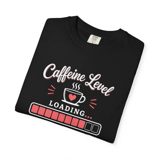 Caffeine Level Loading Shirt, Funny Coffee Lovers Tee, Retro Coffee Shirt