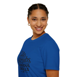 Cute Scrubs Serious Skills Shirt, Funny Nurse Tee, Healthcare Worker Gift