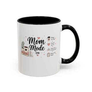 Mom Mode Accent Coffee Mug (11, 15oz) – Running on Coffee & Love