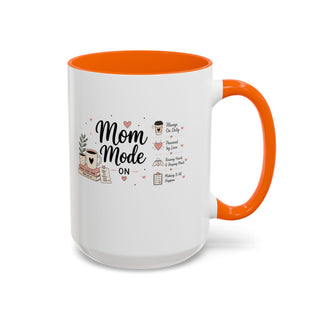 Mom Mode Accent Coffee Mug (11, 15oz) – Running on Coffee & Love