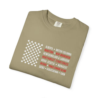 Canadian Maple Leaf Flag Shirt Unisex Heavyweight Cotton Canada Souvenir Tee