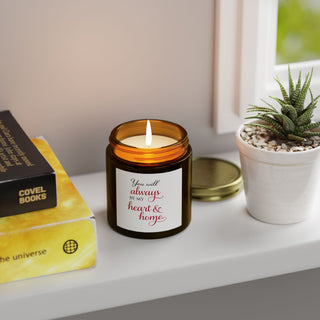 You Will Always Be My Heart & Home Candle, Coconut Apricot Wax Gift