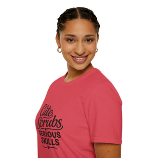 Cute Scrubs Serious Skills Shirt, Funny Nurse Tee, Healthcare Worker Gift