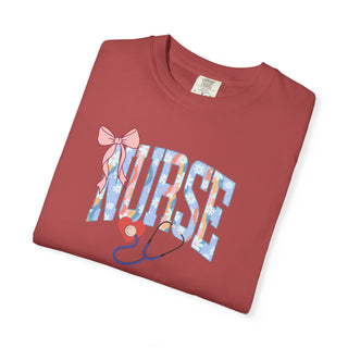 Floral Nurse Shirt, Girly Nurse Tee, RN LPN Shirt,  NICU ER Shirt,  School Nurse, New Nurse Gift