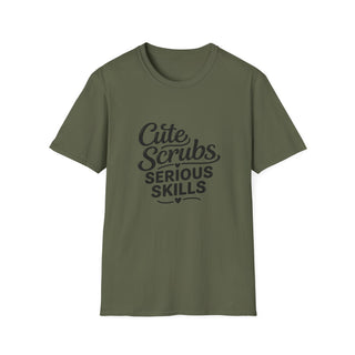 Cute Scrubs Serious Skills Shirt, Funny Nurse Tee, Healthcare Worker Gift