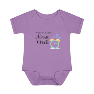 World’s Cutest Alarm Clock Onesie Funny Newborn Baby Outfit Gift