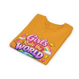 Girls Rule The World Shirt Cute Empowering Kids Graphic Tee Gift