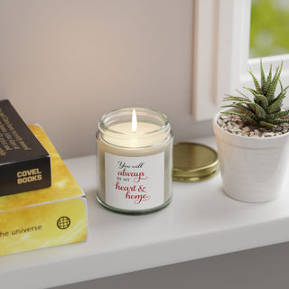You Will Always Be My Heart & Home Candle, Coconut Apricot Wax Gift