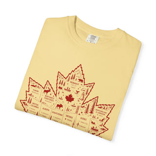 Canadian Maple Leaf Vintage Unisex Shirt Garment Dyed Heavyweight Cotton Tee