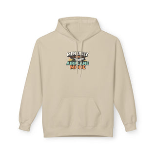Mentally On Airplane Mode Hoodie Travel Funny Graphic Unisex Sweatshirt