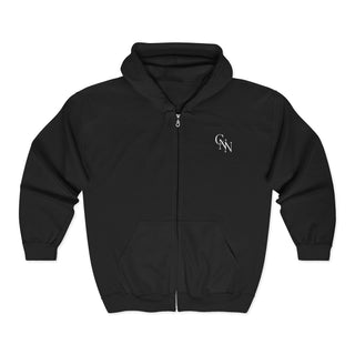 Breaking News I Don't Care Full Zip Unisex Hoodie with Front and Back Design