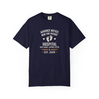New Tiny Patient Hospital Tee — 'Advance Notice: New Tiny Patient' Baby Arrival T-Shirt (Est. 2026)