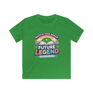 Kids Tee - "Future Legend in Progress" Retro Rainbow Graphic