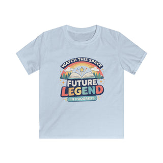 Kids Tee - "Future Legend in Progress" Retro Rainbow Graphic