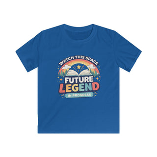 Kids Tee - "Future Legend in Progress" Retro Rainbow Graphic