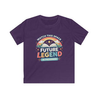 Kids Tee - "Future Legend in Progress" Retro Rainbow Graphic