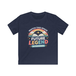 Kids Tee - "Future Legend in Progress" Retro Rainbow Graphic
