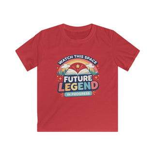 Kids Tee - "Future Legend in Progress" Retro Rainbow Graphic