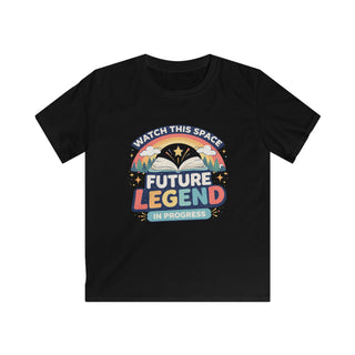 Kids Tee - "Future Legend in Progress" Retro Rainbow Graphic