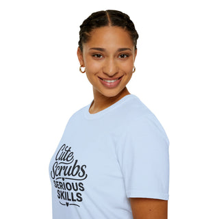 Cute Scrubs Serious Skills Shirt, Funny Nurse Tee, Healthcare Worker Gift