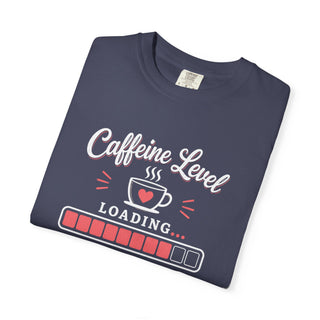Caffeine Level Loading Shirt, Funny Coffee Lovers Tee, Retro Coffee Shirt