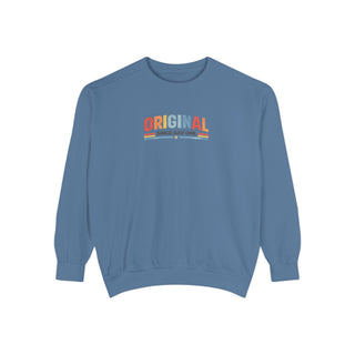 Vintage Graphic Sweatshirt – Garment Dyed Relaxed Fit Crewneck Original Since Day One Sweatshirt