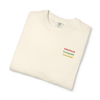 Unbothered Unstoppable Unmatched Embroidered Minimalist Tee