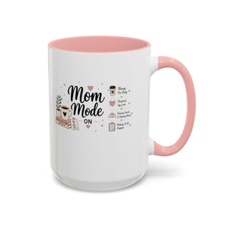 Mom Mode Accent Coffee Mug (11, 15oz) – Running on Coffee & Love