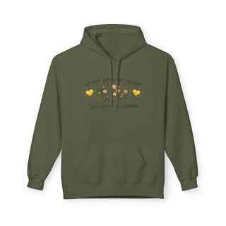 Keep Trying Keep Blooming Don’t Give Up Motivational Floral Hoodie Gift