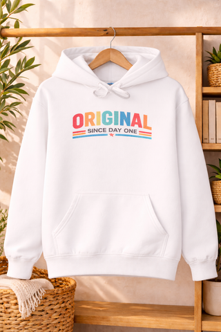 Original Since Day One Hoodie Vintage Retro Aesthetic Graphic Sweatshirt
