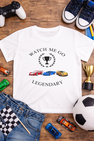 Watch Me Go Legendary Shirt for Boys Youth Motivational Graphic Tee