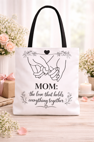 Mom: The Love That Holds Everything Together Tote Bag for Mom