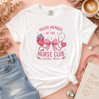 Cardiac Nurse Shirt Proud Member of the Nurse Club Tee Cardiac Nurse Gift RN LPN Heart Nurse Shirt Nurse Appreciation Gift