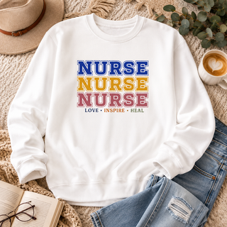 Retro Nurse Sweatshirt ER RN LPN Healthcare Worker Crewneck Hospital Nurse Sweatshirt Nurse Appreciation Gift Registered Nurse Birthday Gift