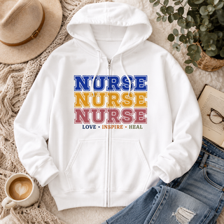 Retro Nurse Hoodie ER RN LPN Healthcare Worker Hooded Sweatshirt Hospital Nurse Hoodie Nurse Appreciation Gift Registered Nurse Birthday Gift