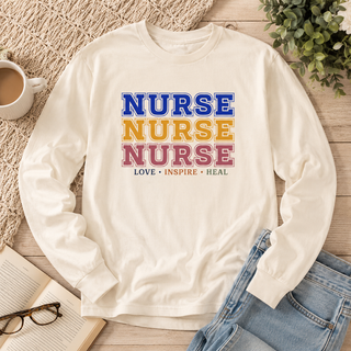 Retro Nurse Long Sleeve Shirt ER RN LPN Healthcare Worker Tee Hospital Nurse Shirt Nurse Appreciation Gift Nurse Birthday Tee Graduation Gift
