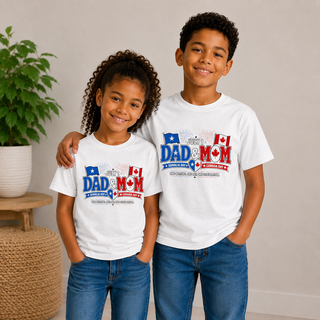 Dad & Mom July 1 Youth Shirt | Somalia Day & Canada Day Tee
