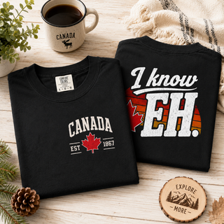 Canada 'I Know Eh.' T-Shirt — Canadian Maple Leaf Graphic Tee