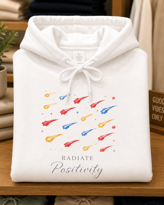 Radiate Positivity Hoodie – Motivational Self Love Cozy Gift Sweatshirt
