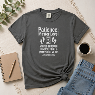 Patience Master Level Shirt | New Dad Labor Contractions Tee (Est 2026)
