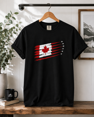 Comfort Colors Canadian Flag Airplane Shirt, Canada Pilot Tee, Aviation Lover Gift, Maple Leaf Patriotic Travel T-Shirt